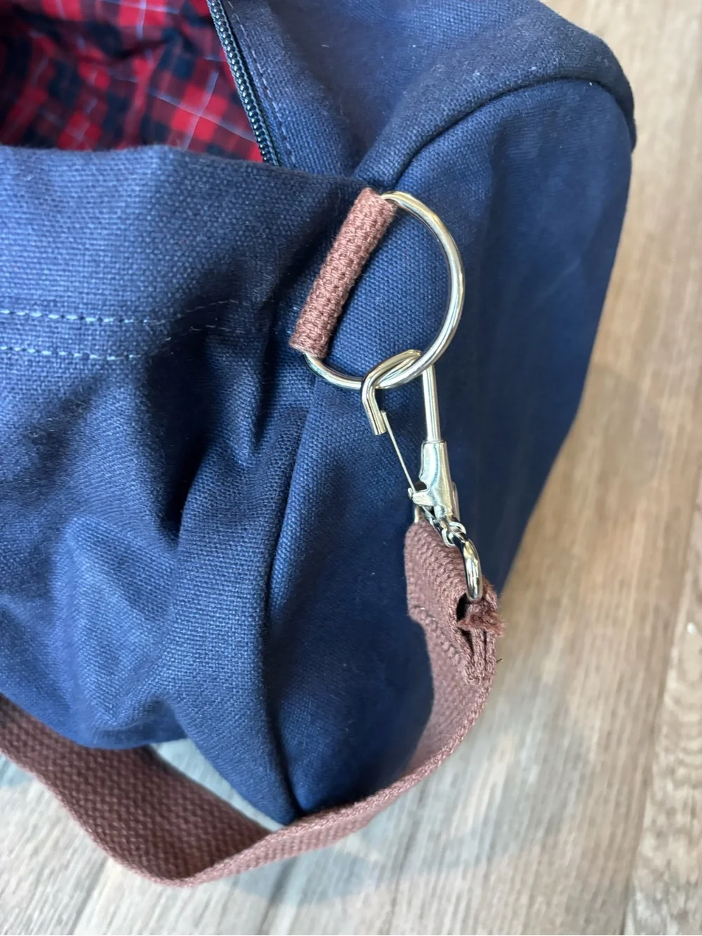 Blue Claw Co. Canvas Navy Duffel Bag with Tote and Shoulder Strap